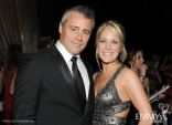 Matt LeBlanc (L) and Andrea Anders at the Governors Ball during the Academy of Television Arts &amp; Sciences 63rd Primetime Emmys