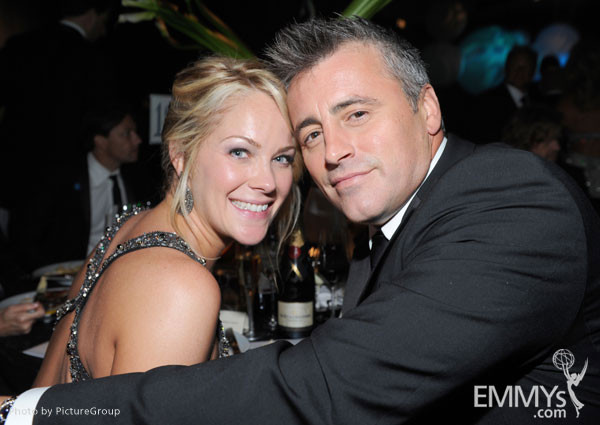 Matt LeBlanc (L) and Andrea Anders attend the Governors Ball 