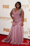 Amber Riley arrives at the Academy of Television Arts &amp; Sciences 63rd Primetime Emmy Awards