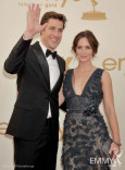 John Krasinski and Emily Blunt arrive at the Academy of Television Arts &amp; Sciences 63rd Primetime Emmy Awards