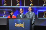 Television Academy CEO Bruce Rosenblum (center) introduces Mindy Kaling and Carson Daly.