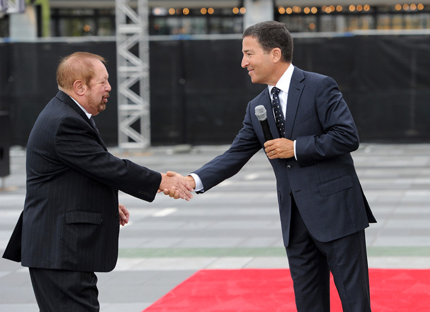 Ken Erhlich and Bruce Rosenblum at the 65th Emmy Awards red carpet rollout.