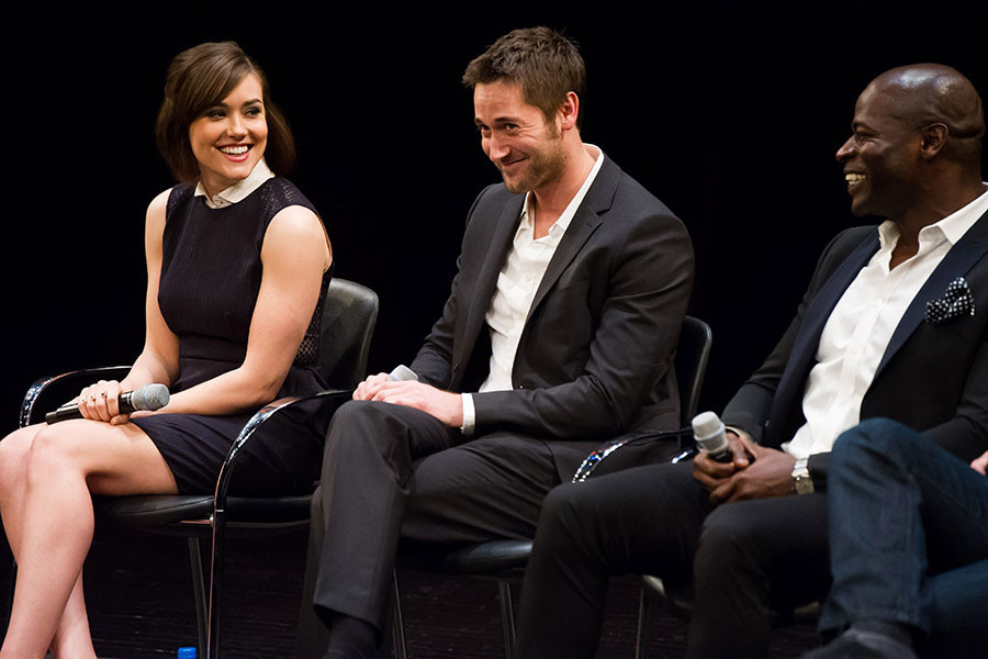 Megan Boone, Ryan Eggold, Hashim Tawfiq