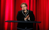 Academy foundation board member Norma Provencio Pichardo speaks onstage at the 35th College Television Awards