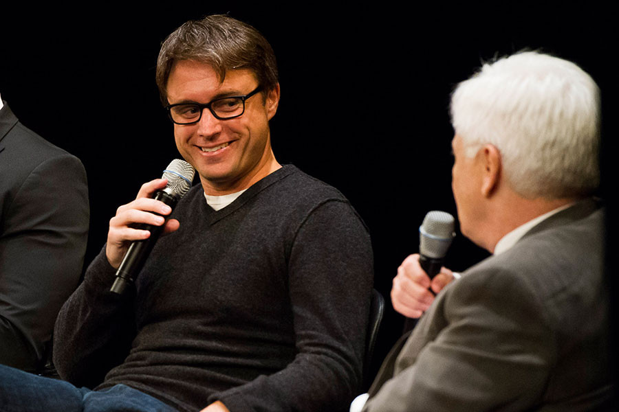 Producer John Fox, Moderator Bill Carter