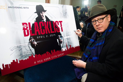James Spader signs in.