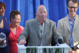 Bobby Henline of Comedy Warriors: Healing Through Humor accepts the Television Academy Honors award at the seventh annual Honors ceremony in Beverly Hills, California.