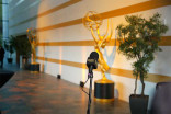 The Thank-You Cam awaits the winners at the 37th College Television Awards at the Skirball Cultural Center on Wednesday, May 25, 2016, in Los Angeles.