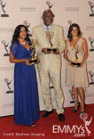 Geeta Gandbhir, Sam Pollard and Arielle Amsalem at the 62nd Primetime Creative Arts Emmy Awards