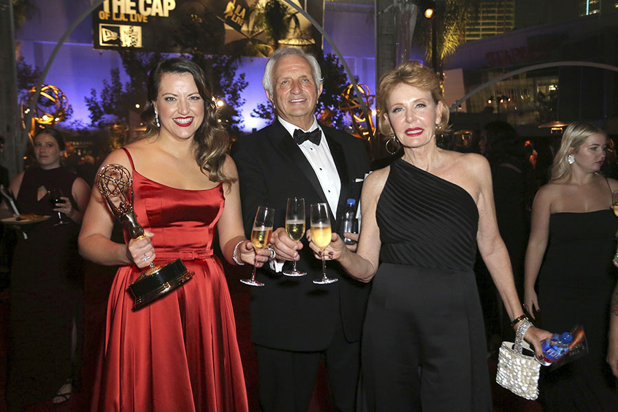 Kathryn Burns, Jeff Burns and Candace Burns at the 2019 Creative Arts Ball.