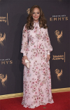 Leah Remini on the red carpet at the 2017 Creative Arts Emmys.