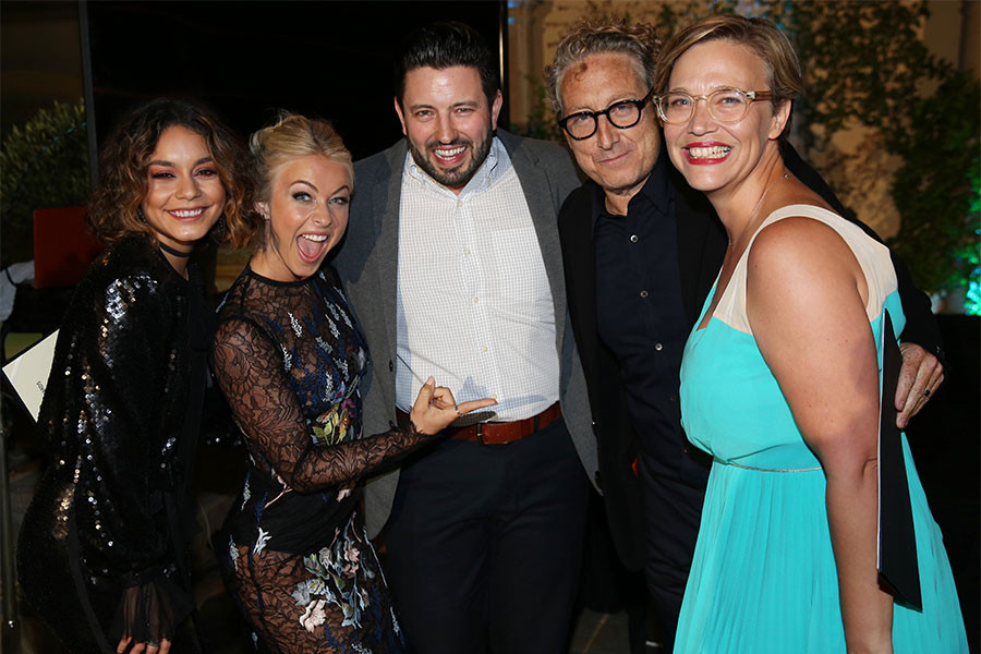 Vanessa Hudgens, Julianne Hough, Justin Huff, Bernard Telsey, and Tiffany Little at the Casting and Music Nominee Receptions, September 8, 2016 at the Montage in Beverly Hills, California. 
