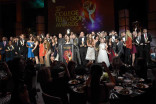 College Television Award winners pose on stage at the 37th College Television Awards at the Skirball Cultural Center on Wednesday, May 25, 2016, in Los Angeles.