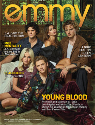 Igby Rigney, Homer Gere, Graham Campbell, Kaia Gerber and Hayes Warner on the cover of emmy magazine Issue #10, 2026.