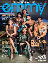 The cast of 'A Different World' on the cover of 'emmy' Magazine, Issue 11, 2026.