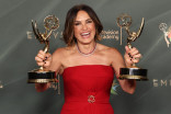 Mariska Hargitay with her Emmys for Outstanding Documentary or Nonfiction Special and Outstanding Directing for a Documentary/Nonfiction Program for “My Mom Jayne: A Film By Mariska Hargitay” during night one of the 78th Emmy Awards