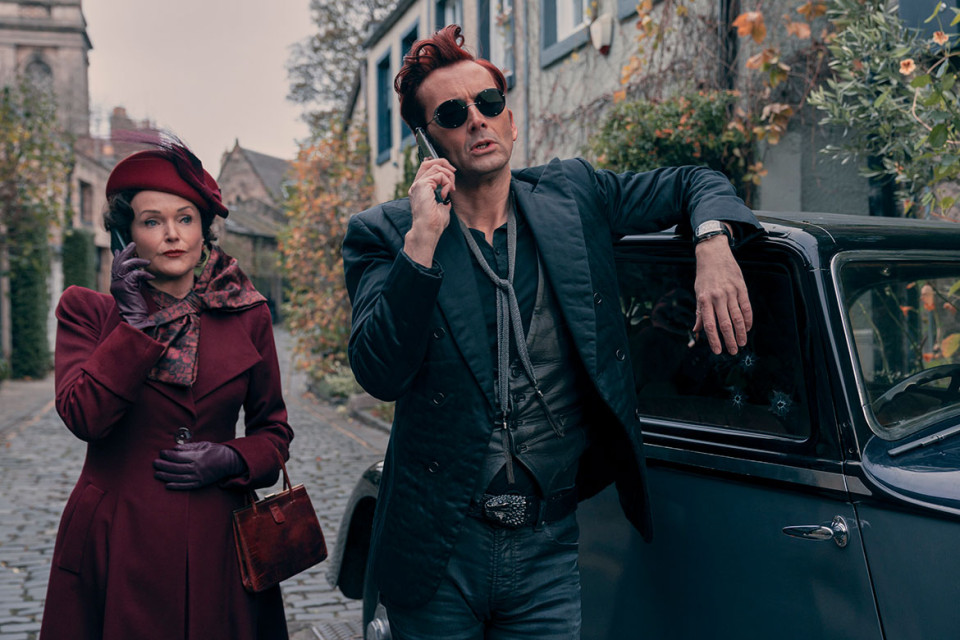 Miranda Richardson and David Tennant