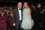 Ron Howard and Kristen Wiig backstage at the 2025 Creative Arts Emmy Awards