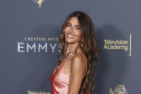 Sarah Shahi of Paradise in the Media Center at the 2025 Creative Arts  Emmy Awards