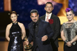 The makeup team of The Penguin accept the award for Best Contemporary Makeup (Non-Prosthetic) at the 2025 Creative Arts Emmy Awards