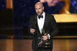 Adam Newport-Berra of The Studio accepts the award for Outstanding Cinematography for a Series at the 2025 Creative Arts Emmy Awards