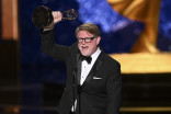 Russell Griffin of Fraiser accepts the award for Picture Editing for a Multi-Camera Comedy Series at the 2025 Creative Arts Emmy Awards