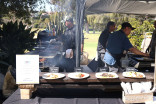 Dining station at the golf classic 