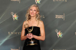 Desi Lydic in the press room with their Emmy for Outstanding Performer in a Short Form Comedy or Drama Series for The Daily Show: Desi Lydic Foxsplains during night one of the 78th Emmy Awards