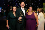 (From left) Damaris Brown, Marcus Brown, and Anya Brown attend night one of the Governors Gala following the 78th Emmy Awards