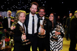 (From left) Scott Sherman, Jordan Klepper, Devin Delliquanti, and Jen Flanz attend night one of the Governors Gala following the 78th Emmy Awards