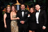 (From left) Danita Ruiz, Karla Pita Loor, Cris Abrego, Rachelle Mendez, and Ian Samplin attend night one of the Governors Gala following the 78th Emmy Awards