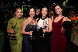 (From left) Ashley Ioveno, Claire Tadokoro, Willa Yeh, and Maite Elias-Nava attend night one of the Governors Gala following the 78th Emmy Awards