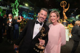 Jimmy Kimmel and Molly McNearney attend night one of the Governors Gala following the 78th Emmy Awards