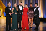 The team from The Traitors accepts the Emmy for Outstanding Production Design for a Variety or Reality Series during night one of the 78th Emmy Awards