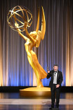 Jimmy Kimmel accepts the Emmy for Outstanding Host for a Game Show for Who Wants To Be A Millionaire during night one of the 78th Emmy Awards