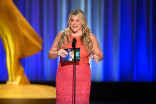 Heather McMahan speaks on stage during night one of the 78th Emmy Awards