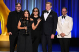 The team from The Muppet Show accepts the Emmy for Outstanding Writing for a Variety Special during night one of the 78th Emmy Awards