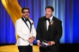 Johnny Bananas and Chris "CT" Tamburello present the Emmy for Outstanding Host for a Reality or Reality Competition Program to The Traitors during night one of the 78th Emmy Awards
