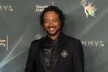Samba Schutte in the press room during night two of the 78th Emmy Awards
