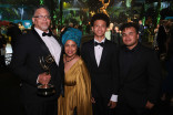 (From left) Adrien Beard, Lelalois Beard, Aurelius Beard, and Arjuna Beard attend night two of the Governors Gala following the 78th Emmy Awards