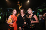 (From left) Leigh Bell, Jennifer Wolf, and Mallory Bradley attend night two of the Governors Gala following the 78th Emmy Awards