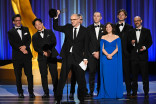 The team from Spider-Noir accepts the Emmy for Outstanding Title Design during night two of the 78th Emmy Awards