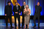 The team from Beef accepts the Emmy for Outstanding Sound Mixing for a Limited or Anthology Series or Movie during night two of the 78th Emmy Awards
