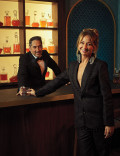 Carmen Christopher and Courtney Storer pose in the Emmy Photo Studio