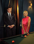 David Boreanaz and Sarah Michelle Gellar pose in the Emmy Photo Studio