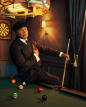 LL Cool J at a pool table in the Emmy Photo Studio