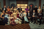 The cast and crew of The Pitt pose with their Emmy Awards