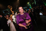 Simran Baidwan, winner for Outstanding Drama Series for The Pitt, has their statuette personalized during the 78th Emmy Awards Governors Gala