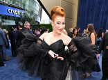 Lisa Ann Walter walks the red carpet at the 78th Emmy Awards telecast