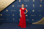 Rhea Seehorn walks the red carpet at the 78th Emmy Awards telecast
